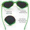 St. Patrick's Day Heart Sunglasses Irish Lucky Green Glasses for Women Men Non Polarized Oversized Trendy Love Shaped Shades Retro Lovely Fashion Cute Sun Glasses Leprechaun Costume Party Decorations